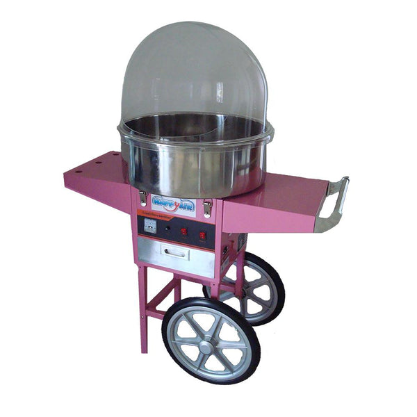 Machine à barbe à papa électrique professionnelle avec dôme transparent et chariot Happy Air Events acquista