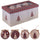Set de 14 Boules de Noël Ø7,5 cm en Polyfoam avec Boîte Rouge, Beige et Or
