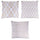 Lot de 3 coussins décoratifs 45x45 cm en Polyester VdE Tivoli 1996 Charleston