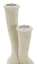 Porta Candele Stons 10x6,5x17,5 cm in Resina Crema      