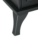 Camino a Bioetanolo da Pavimento Stile Classico 45x28x54 cm Bruciatore da 1,2L in Acciaio Nero