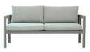 Divano 2 Posti da Giardino 155x60x75 cm Marsiglia in Alluminio Tortora e Grigio Cenere