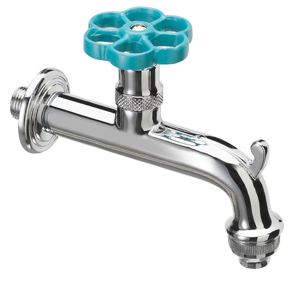 acquista Robinet pour Fontaine de Jardin en Laiton Chromé avec Anneau en Belfer RUB/018 Couleur Turquoise