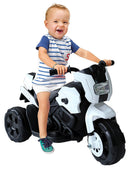 Moto Elettrica per Bambini 6V Motard Bianca