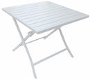 Tavolo da Giardino 77x77x73 cm in Alluminio Bianco