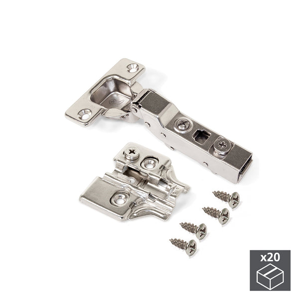 Emuca Coupelle Charnière 35 mm Demi Col 100° avec Base 20 Pièces acquista