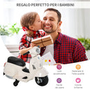 Scooter Elettrico per Bambini Licenza Ufficiale Piaggio Vespa Small 7,2V 2,5Ah Bianco      