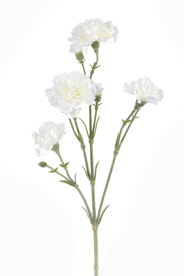 Lot de 6 fleurs d'oeillets artificiels hauteur 62 cm blanc prezzo