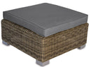 Tavolino da Giardino Pouf in Wicker con Cuscino 76x76 cm Vorghini Antigua