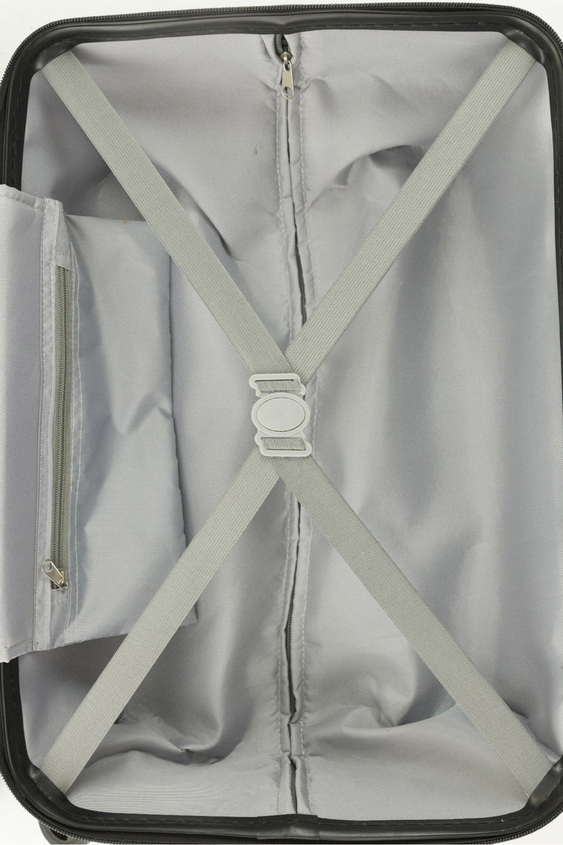 Trolley Valigia Bagaglio a Mano Rigida in Policarbonato 4 Ruote TSA Soriani Silver