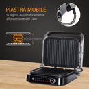 Bistecchiera Piastra Elettrica 2100W 8 Programmi di Cottura Nera