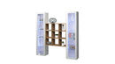 Parete Attrezzata Soggiorno 170x30x180 cm Maruska n°28 Bianco Lucido/Rovere Wotan 
