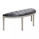 Panca Margi in in Ecopelle Vintage Grigio 125x45x48 h cm in Legno Tortora