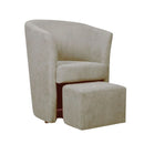 Poltrona Djerba 63,5x62,5x76 cm in tessuto crema