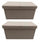 Lot de 2 Poufs de Rangement 76x38x38 cm Joris en Bouclè Beige