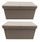 Lot de 2 Poufs de Rangement 76x38x38 cm Joris en Bouclè Beige