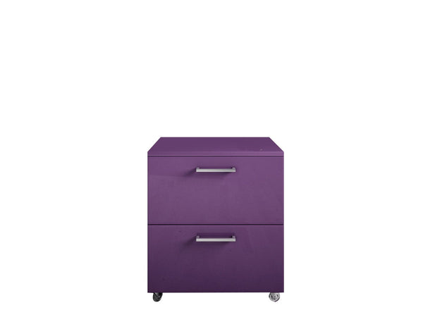 online Commode Mobile 2 Tiroirs Fermeture Amortie en Bois en Mélamine 50x38x57cm TFT Samoa Violet
