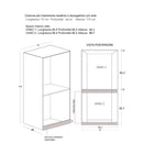 Mobile Lavanderia a Colonna per Lavatrice o Asciugatrice con Asse da Stiro e Ante Superiori 70x70x174A cm in Nobilitato Unika Olmo Bianco