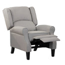 Poltrona Relax Reclinabile 76,5x73x47 cm Push Back in Tessuto Tortora