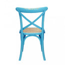 Sedia Cross 46x42x87 cm  in Legno Azzurro