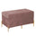 Banc de rangement 78x40xh45 cm en tissu velours rose