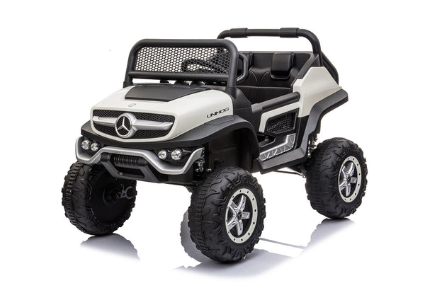 Macchina Elettrica per Bambini 12V con Licenza Mercedes Unimog Bianca sconto