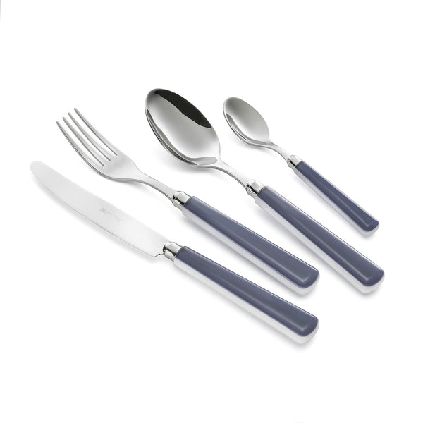 acquista Servizio Set di Posate 24 pezzi in Acciaio Inox Eme Candy Grigio 432