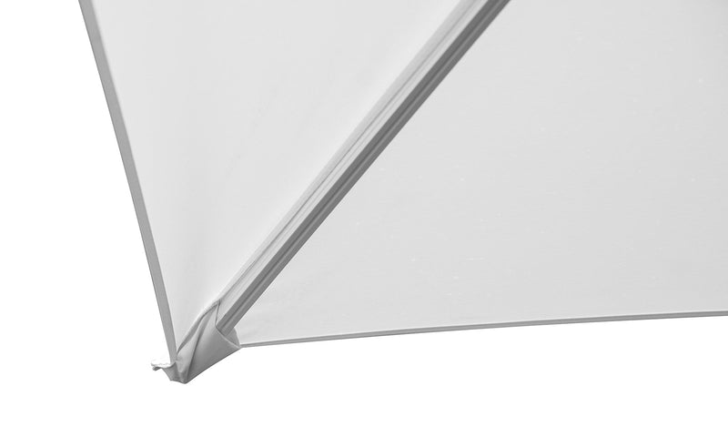 Ombrellone da Giardino Decentrato 3x3m Telo in Polietilene Bianco