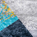 Tappeto Moderno per Interni 200x140 cm in Poliestere Effetto Vellutato Multicolore