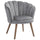 Fauteuil rembourré 66x72x79 cm en velours gris