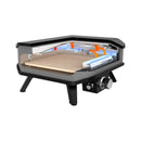 Forno per Pizza a Gas 17’ Fino a 400° 42x42 cm con Pietra Refrattaria e Tagliere in Nylon