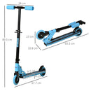 Monopattino Pieghevole per Bambini 67,7x34x79,5-89,5 cm in Metallo e Alluminio Blu