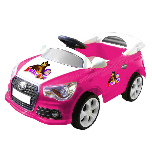 Voiture électrique pour enfants 6V Macha et l'ours Girl Rose acquista