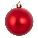 Set 12 Palle di Natale Ø8 cm in Plastica Rosso