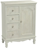 Mobiletto 1 Anta 4 Cassetti in Legno Lipsia