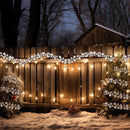 Ghirlanda Natalizia 142 Palline Natale 180 cm Festone con LED Natalizio Bianco