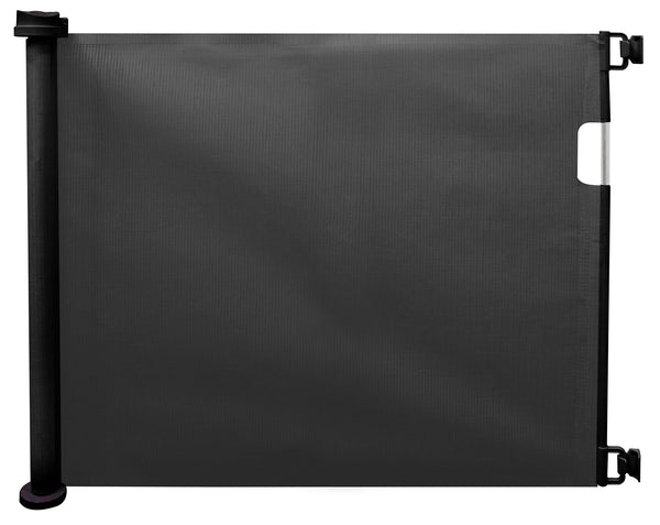 sconto Portail Enfant Barrière de Protection Rétractable 130x8x88 cm Fadi Noir