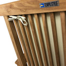 Cuscino per Sedia Pieghevole Pinta Seduta e Schienale Sfoderabile Spesso 3 cm Crema      