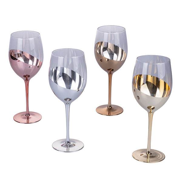 sconto Set 4 gobelets en verre finition métallisée chic Villa d'Este Home Tivoli