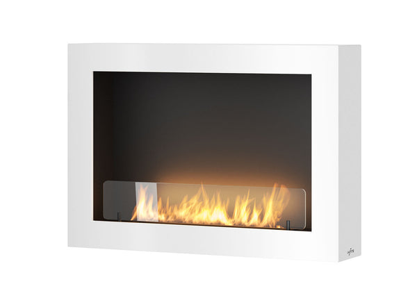 acquista Cheminée Bioéthanol Murale 80x56x16,5 cm Murall 800 Blanc avec Vitre