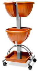 Colonna Portavasi in Acciaio con Ruote Agrati Funnì Grigio