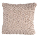 Fodera per Cuscino Decorativo Quadrato 45x45 cm in Tessuto Macramè Ecrù