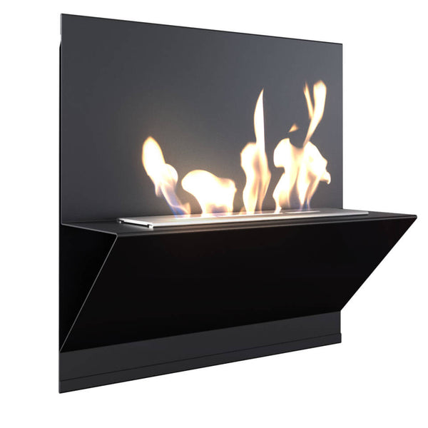 sconto Cheminée Bioéthanol Murale 45x45x15,2 cm Flig Malibù Noir