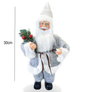 Pupazzo Babbo Natale H30 cm Grigio