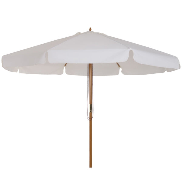 Ombrellone da Giardino con Doppio Tettuccio Ø325x250 cm in Legno di Bambù e Poliestere Crema prezzo