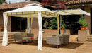Gazebo da Giardino in Ferro 3X3m Vorghini Iron Ecrù