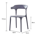 Set 4 Sedie Impilabili 50x75,5x52 cm in Polipropilene New America Tortora