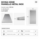 Set 6 Pezzi Pannello Decorativo Effetto Metallo 120x60 cm in PVC UV Ultra Slim Acciaio Inox  
