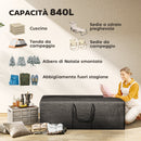 Custodia per Albero di Natale da 840L Impermeabile e UV30+ Tessuto Oxford 600D Nero  