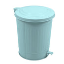 Pattumiera in Metallo con Pedale 40l ø37/31,5H47cm Azzurra
